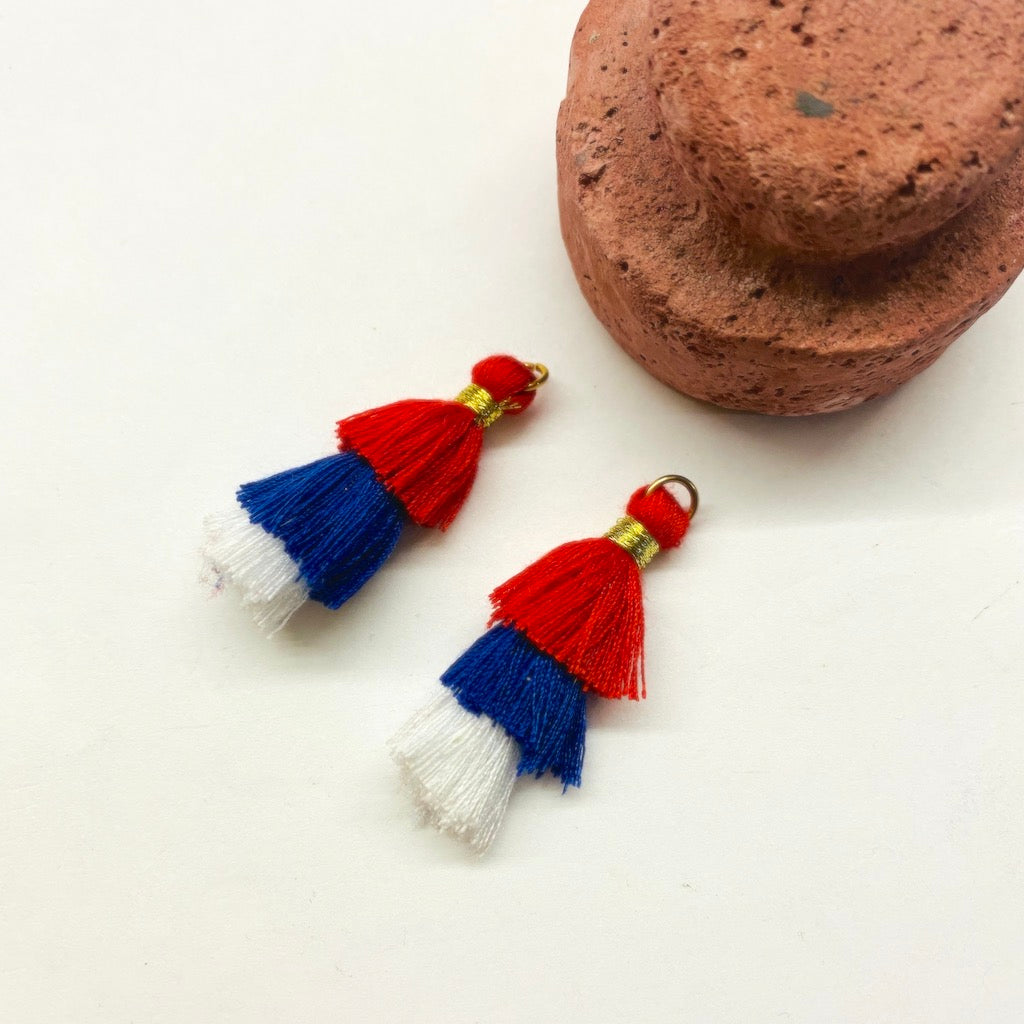 BORLA | BLANCO-ROJO-AZUL |  4 UND