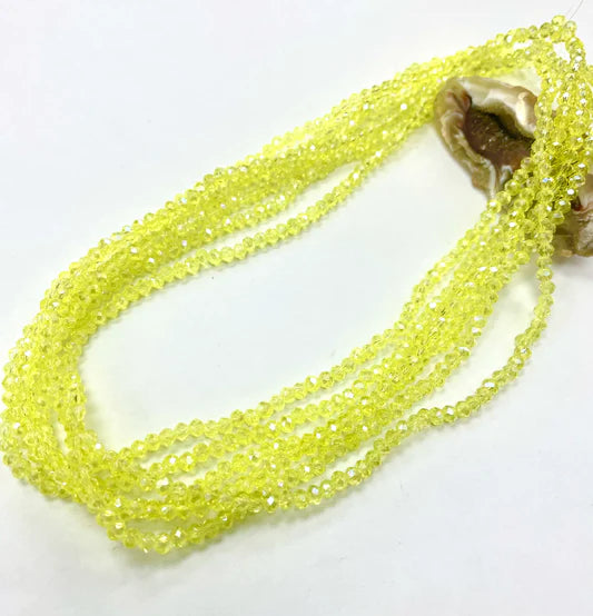 Cristal Chato | 3mm | Amarillo traslucido tornasol