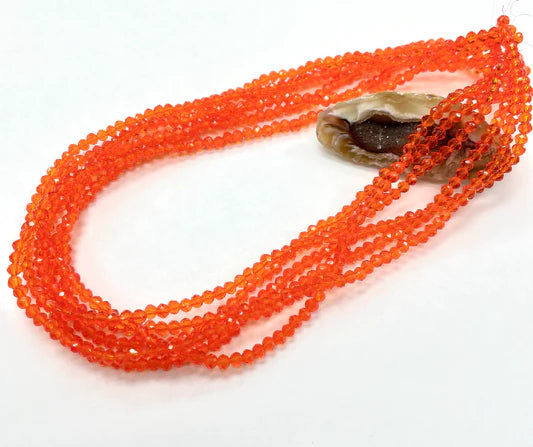 Cristal Chato | 3mm | Naranja traslucido