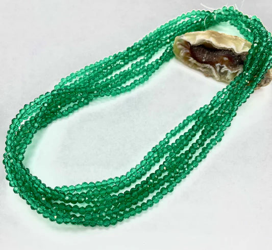Cristal Chato | 3mm | verde esmeralda traslucido