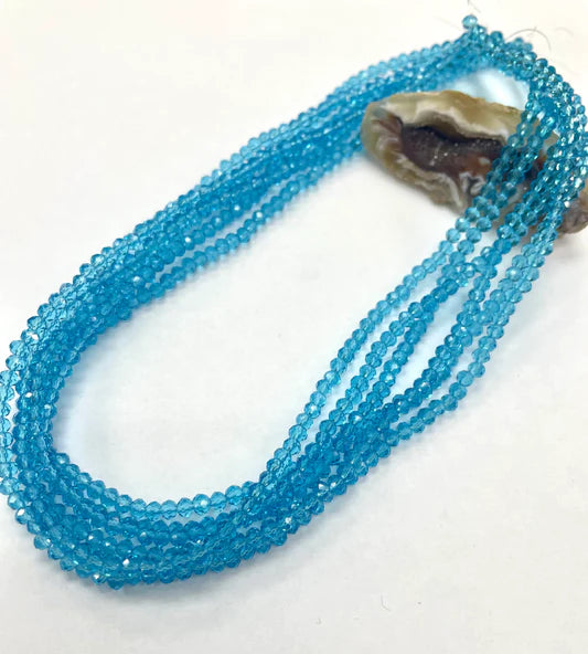Cristal Chato | 3mm | Celeste traslucido