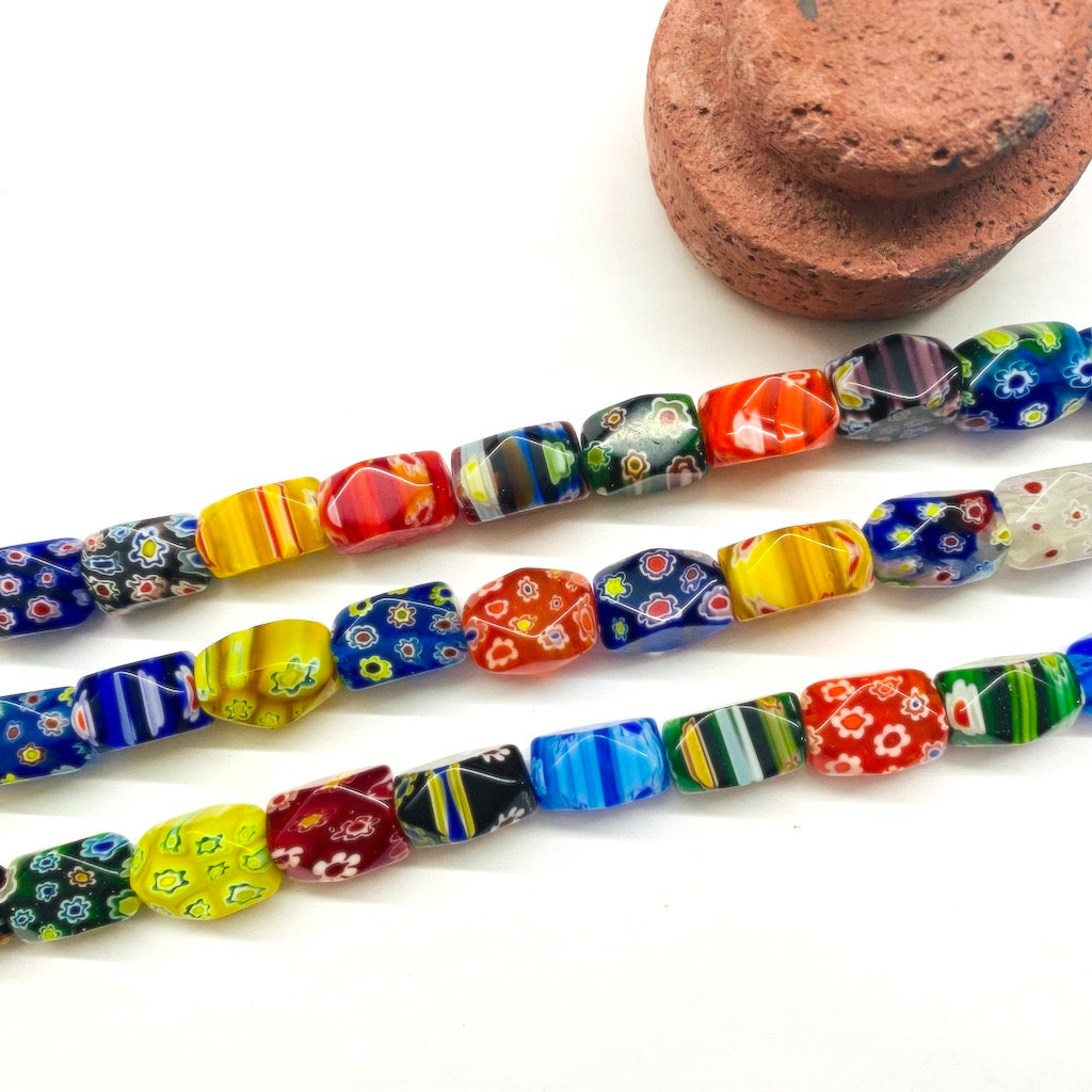 MURANO | RECTANGULAR FACETADO | 15MM | MIX DE COLORES
