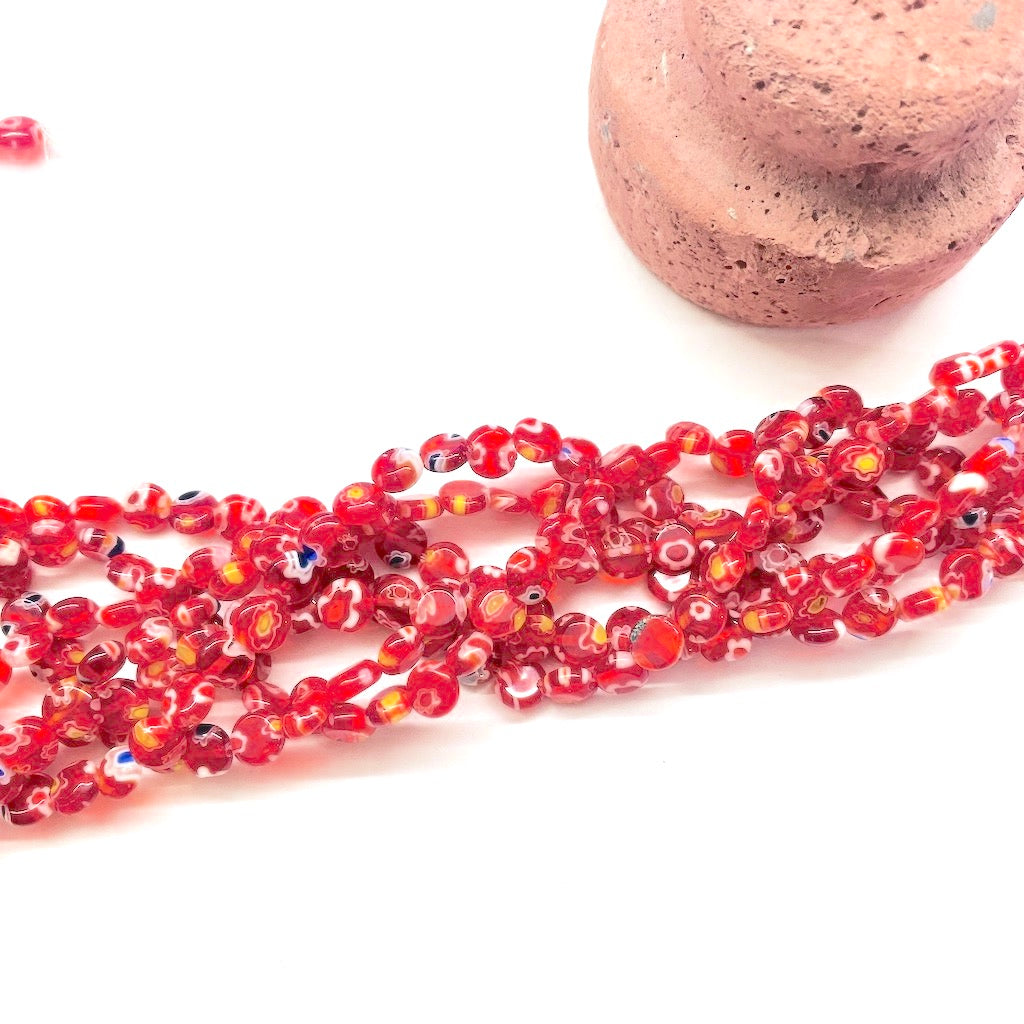 MURANO | MINI COIN | 6MM | ROJO