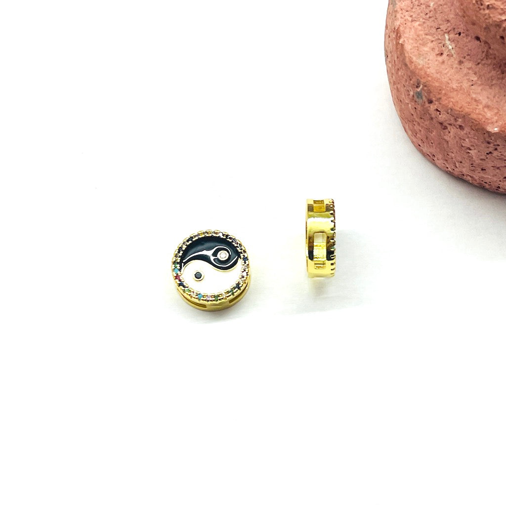 RODINADO | SEPARADOR YIN YANG | 11MM | 1UND | DORADO (R4-35)