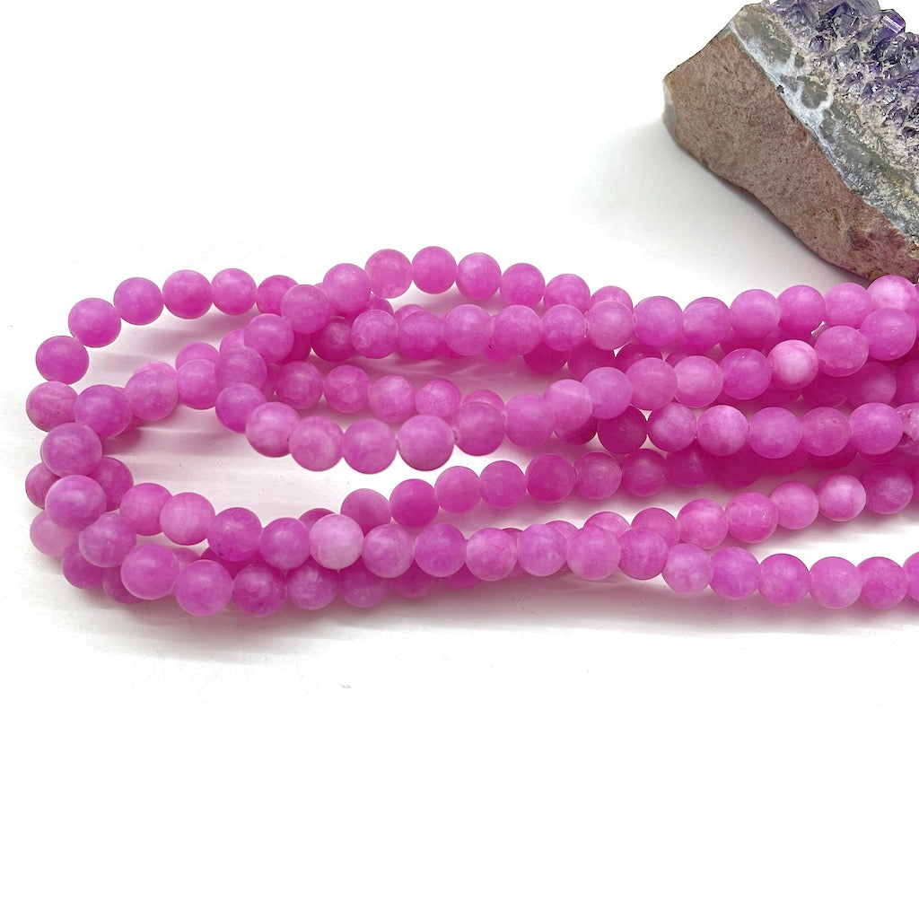 AGATA MATTE | 6MM | FUCSIA