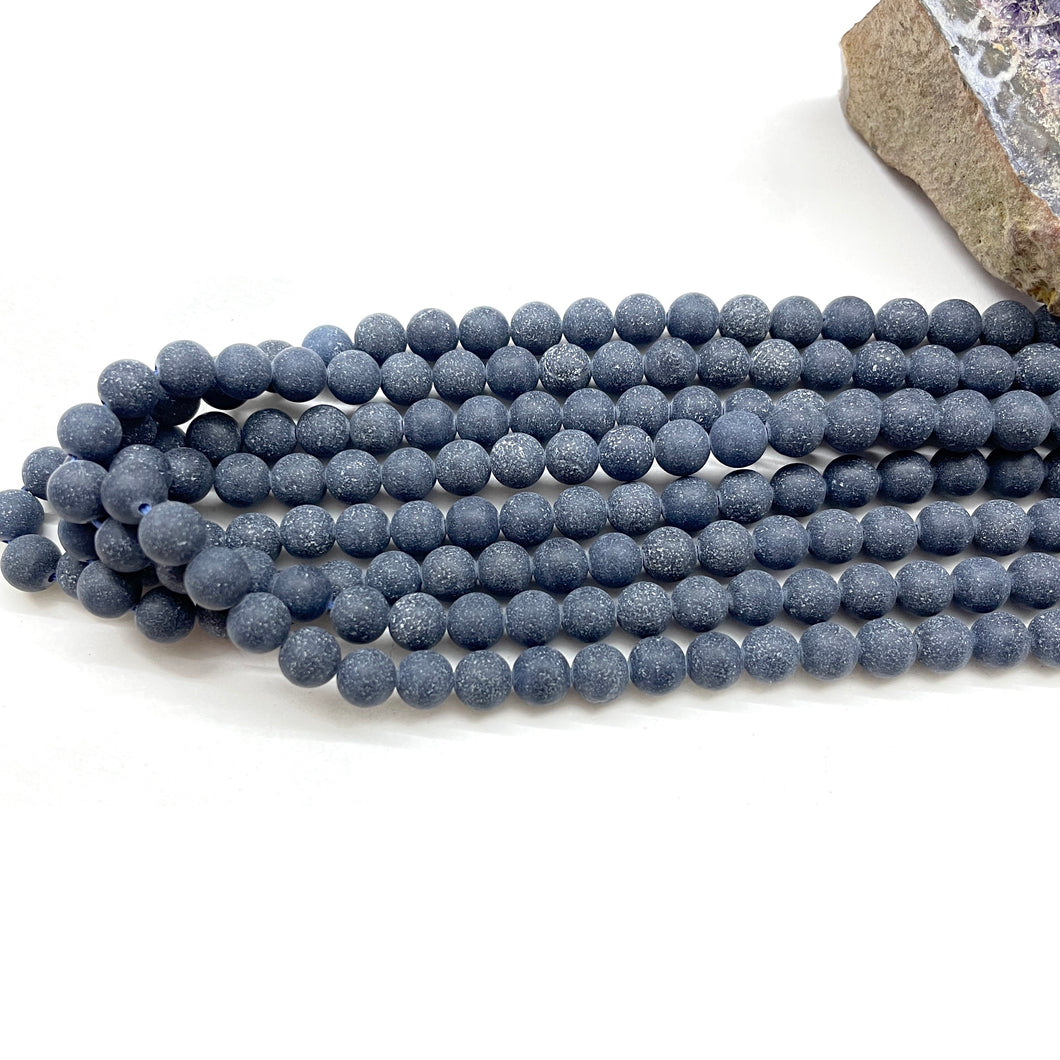 AGATA MATTE | 6MM | AZUL OSCURO FROST