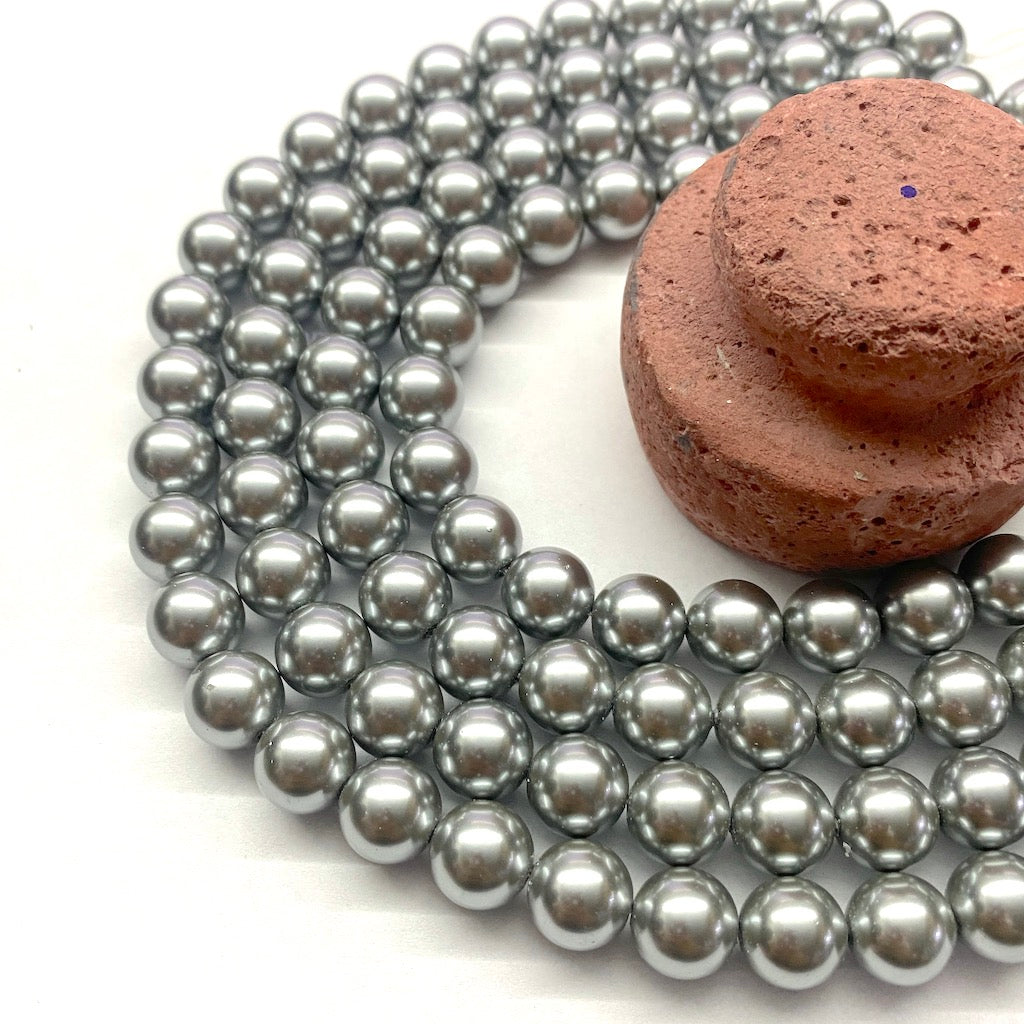 PERLA SHELL | 10MM | GRIS OSCURO