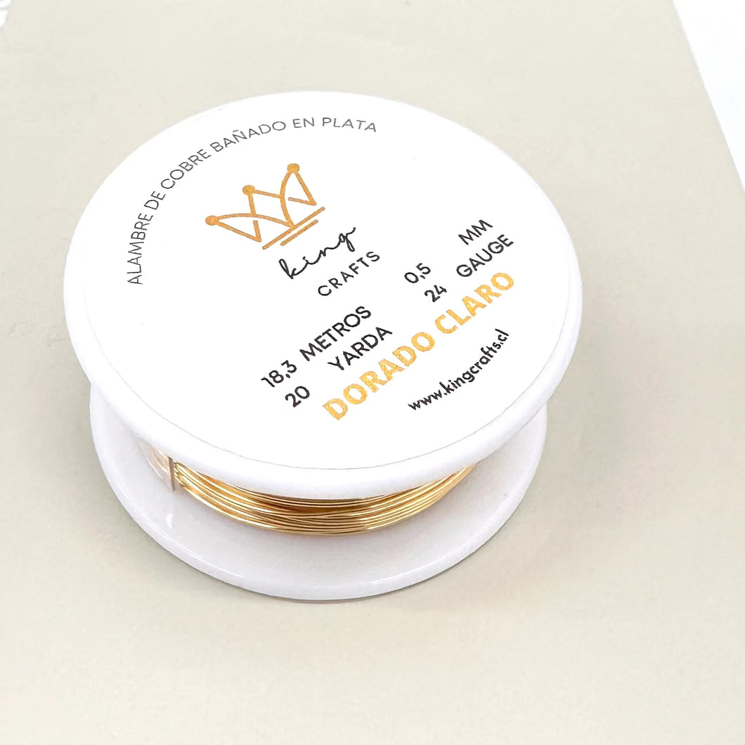 Alambre King Crafts | GA 24 | Color: Dorado Claro