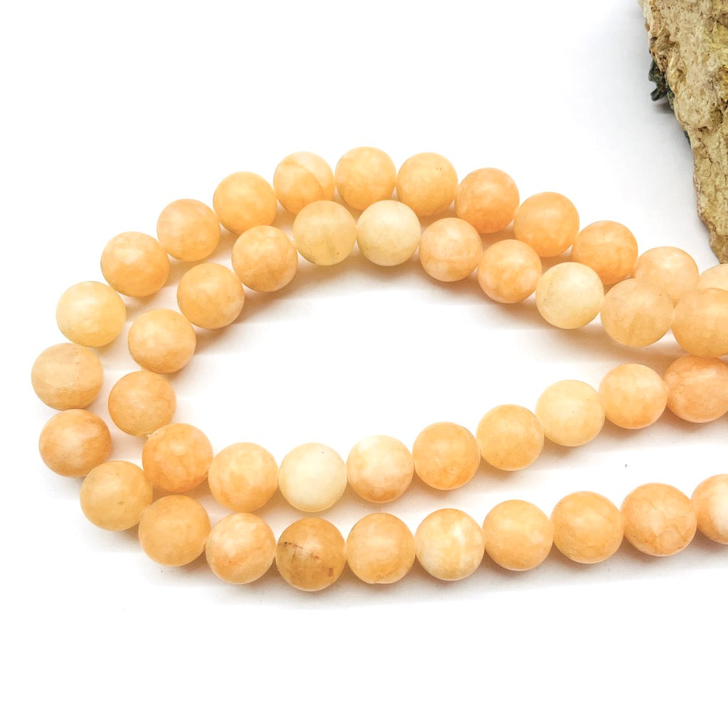 AGATA MATTE | 10MM | NARANJA-DAMASCO