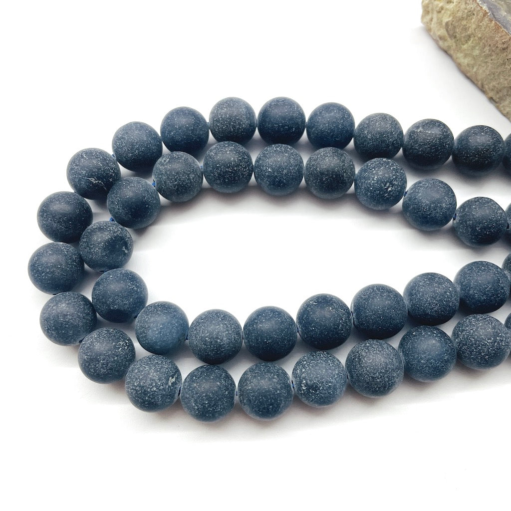 AGATA MATTE | 10MM | AZUL MARINO OSCURO