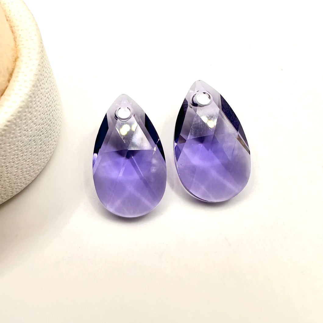 Swarovski Elements Teardrop | Gota Plana | 16x9mm | Morado