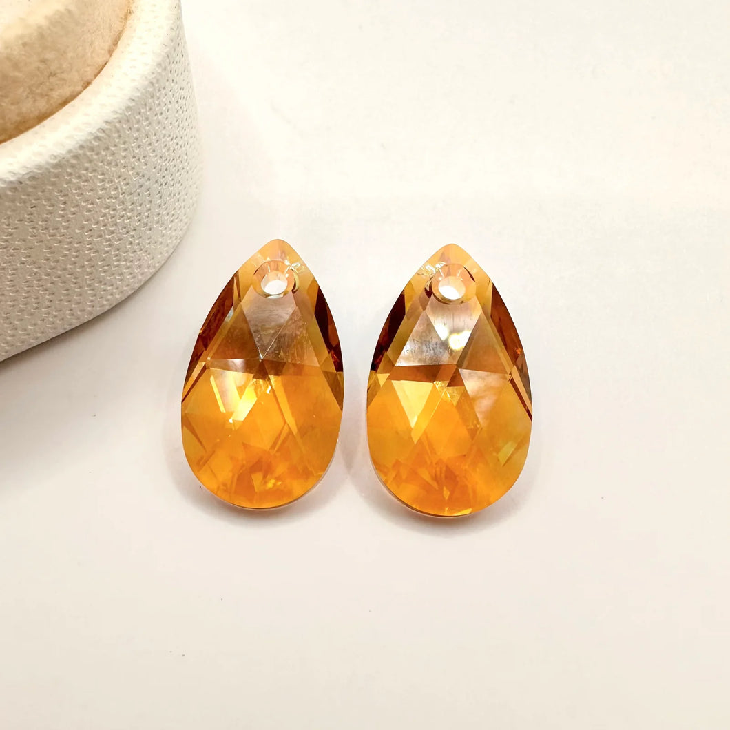 Swarovski Elements Teardrop | Gota Plana | 16x9mm | Topacio
