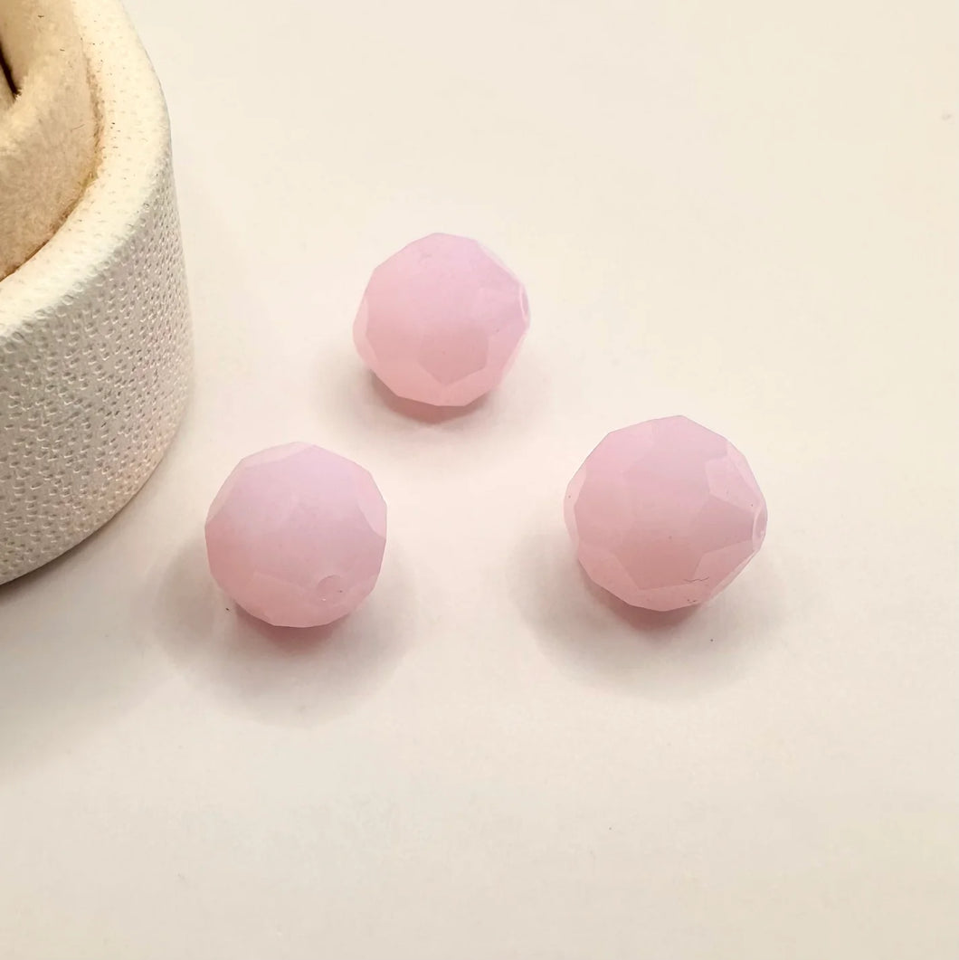 BEAD SWAROVSKI CRYSTALS | REDONDO 8MM | 6 UNIDADES |  ROSADO