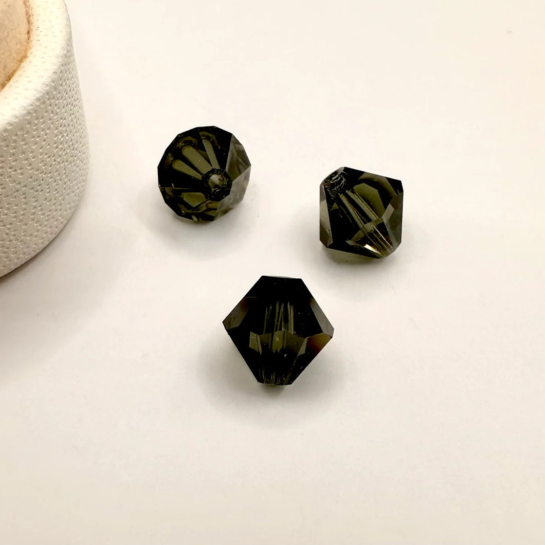 Bead Swarovski Crystals | 8mm | ST | 6 unidades | Plomo Traslucido