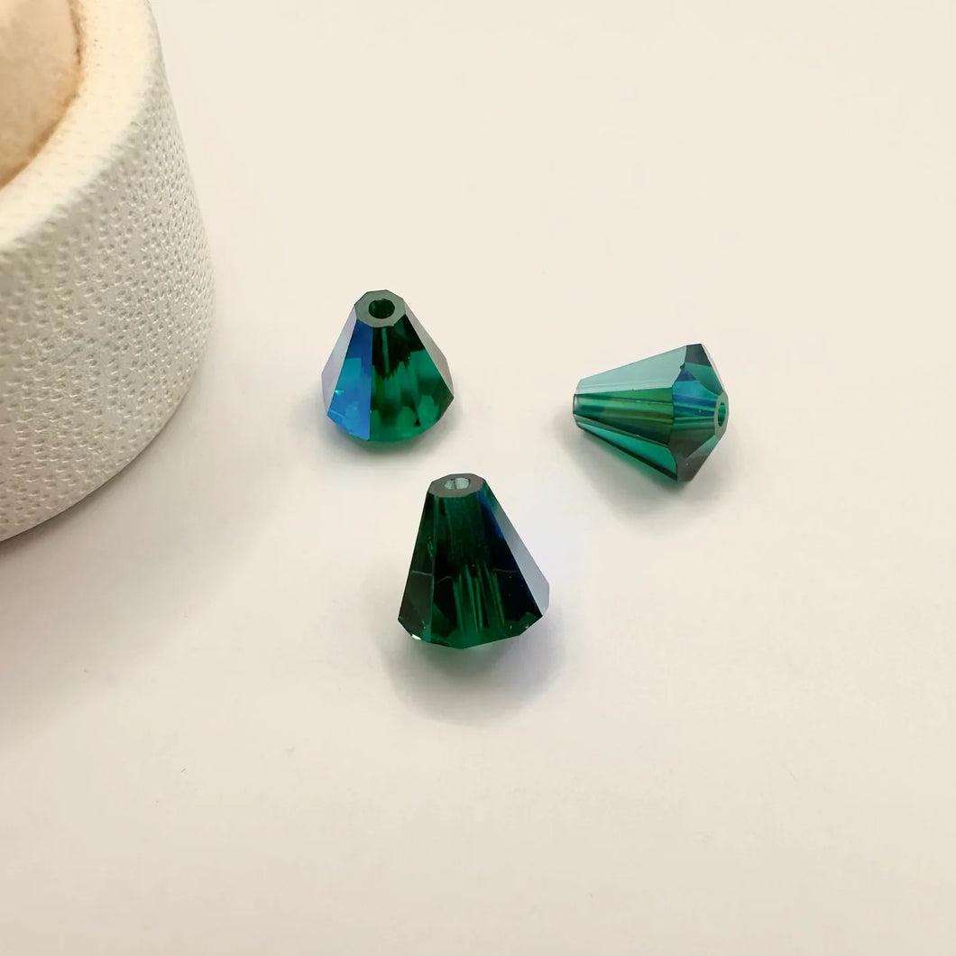 BEAD SWAROVSKI CRYSTALS | CONO | 6X6MM |  ESMERALDA