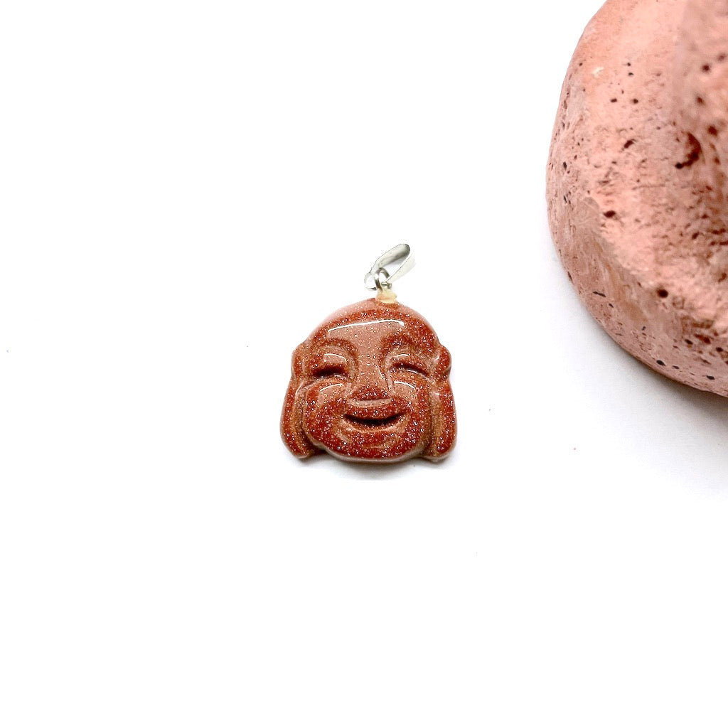 COLGANTE DE PIEDRA | CABEZA DE BUDA | C/VALIER | 20MM | PIEDRA DEL SOL