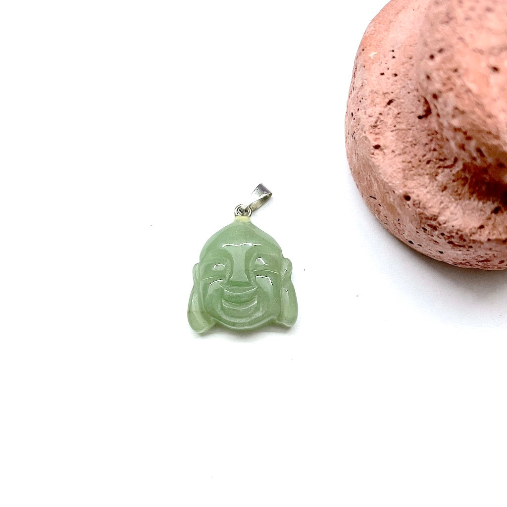 COLGANTE DE PIEDRA | CABEZA DE BUDA | C/VALIER | 20MM | JADE