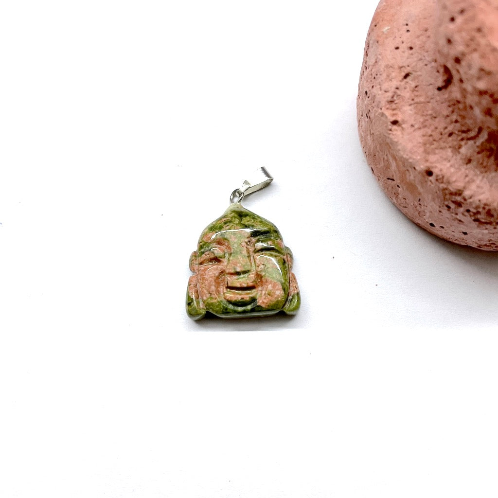 COLGANTE DE PIEDRA | CABEZA DE BUDA | C/VALIER | 20MM | UNAKITA
