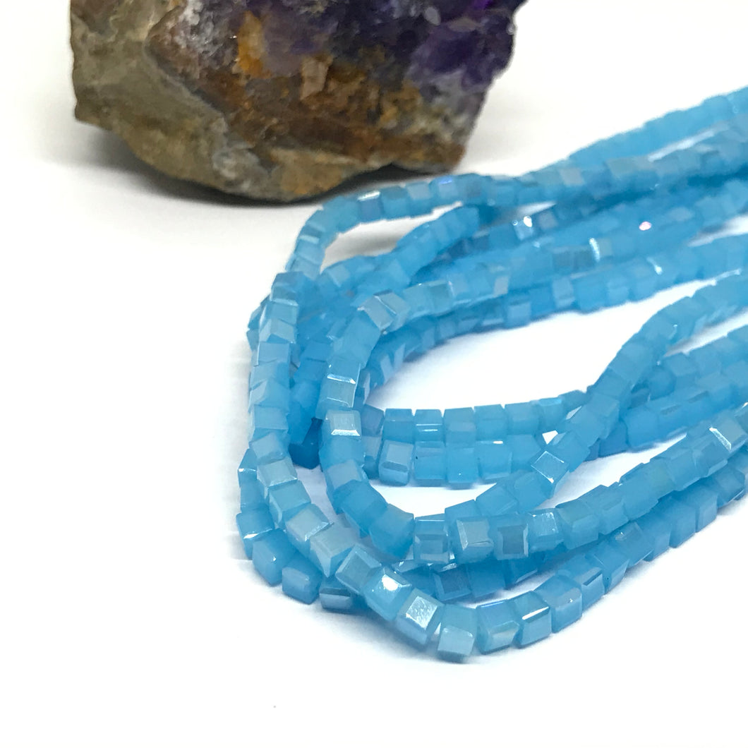 CRISTAL CUADRADO | 3X3MM | CELESTE OPALESCENTE