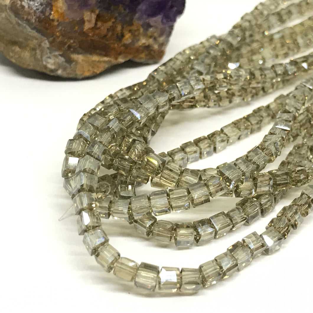 CRISTAL CUADRADO | 3X3MM | HUMO TRASLUCIDO SATIN