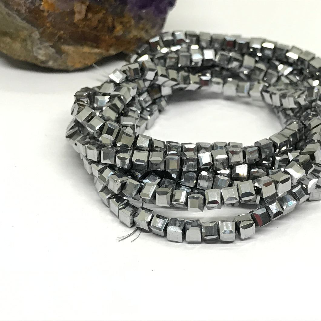 CRISTAL CUADRADO | 3X3MM | PLATEADO