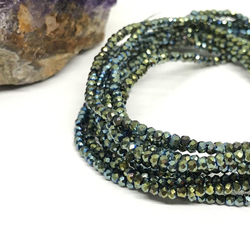 CRISTAL CHATO | 1MM | VERDE AZULADO METALIZADO | co.122