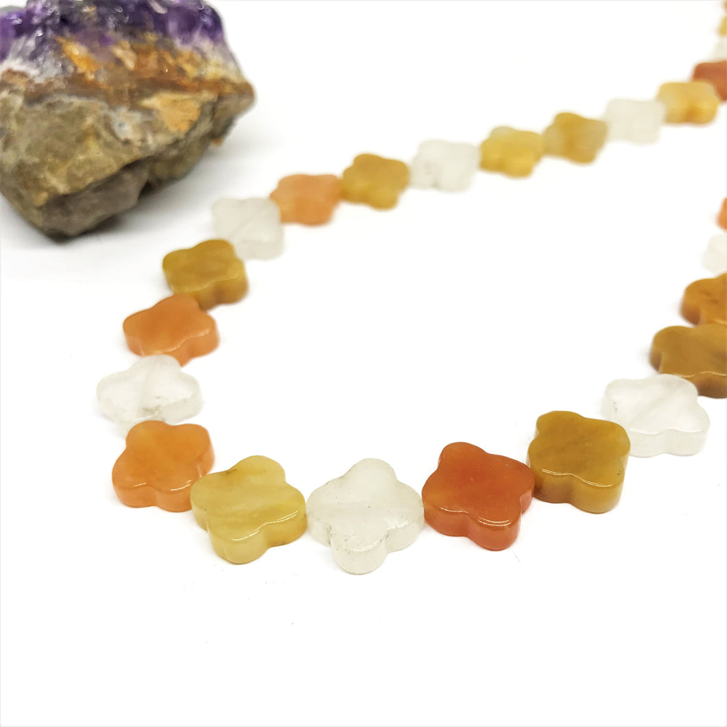 CORNALINA MATIZADA | DISEÑO TREBOL | 13MM