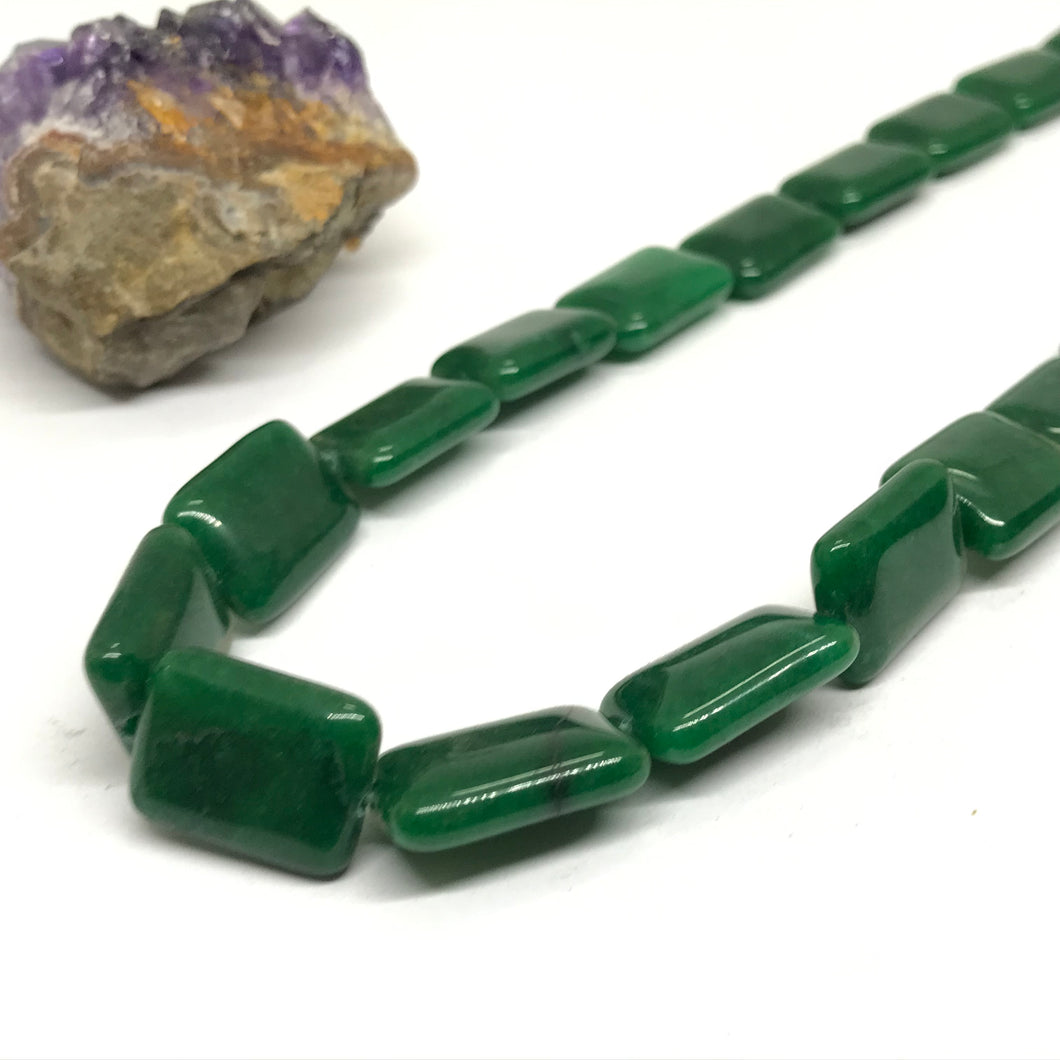 AGATA VERDE OSCURO | RECTANGULAR | 18X13MM