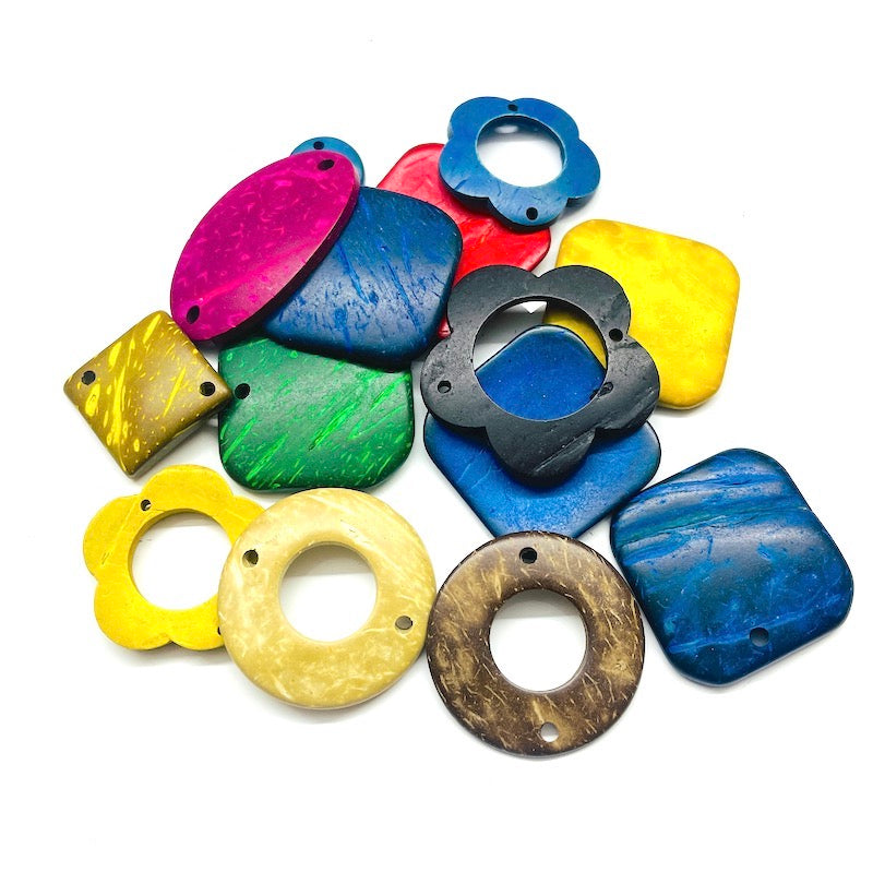 MADERA | FIGURAS SURTIDO | MIX DE COLORES | 100 GRAMOS | 5CM APROX.