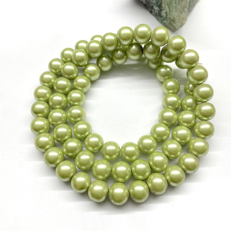 PERLA ACRILICO BRILLANTES | 12MM | VERDE MANZANA