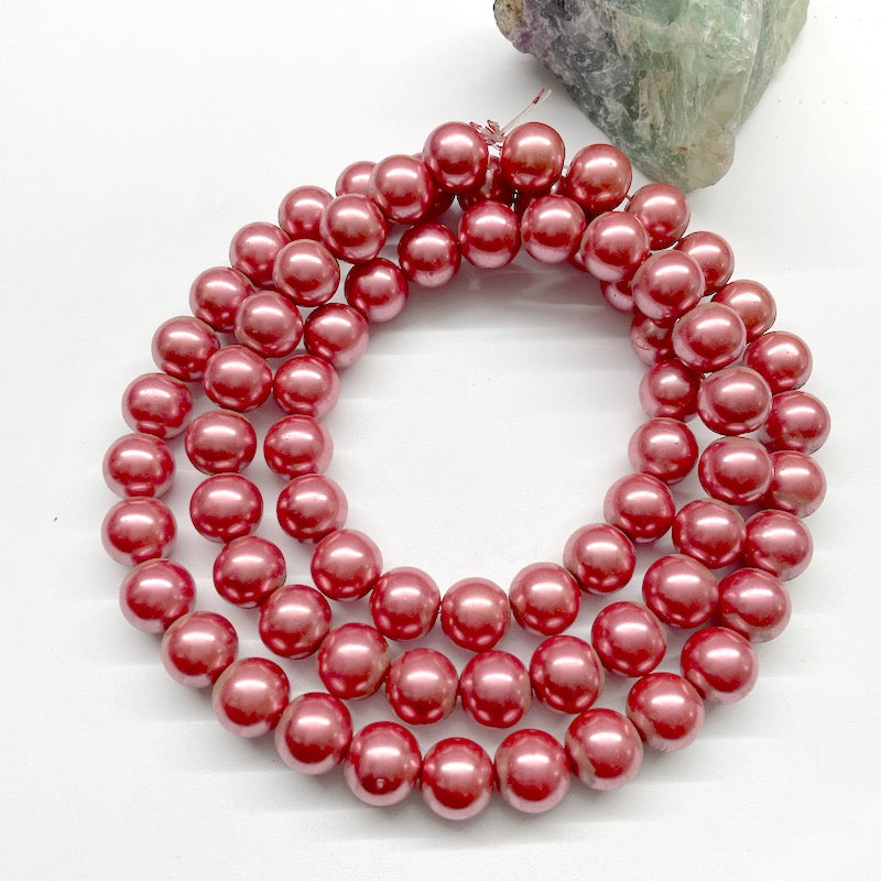 PERLA ACRILICO BRILLANTES | 12MM | ROSADO