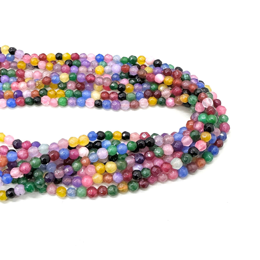 AGATA FACETADO | 4MM | MIX DE COLORES