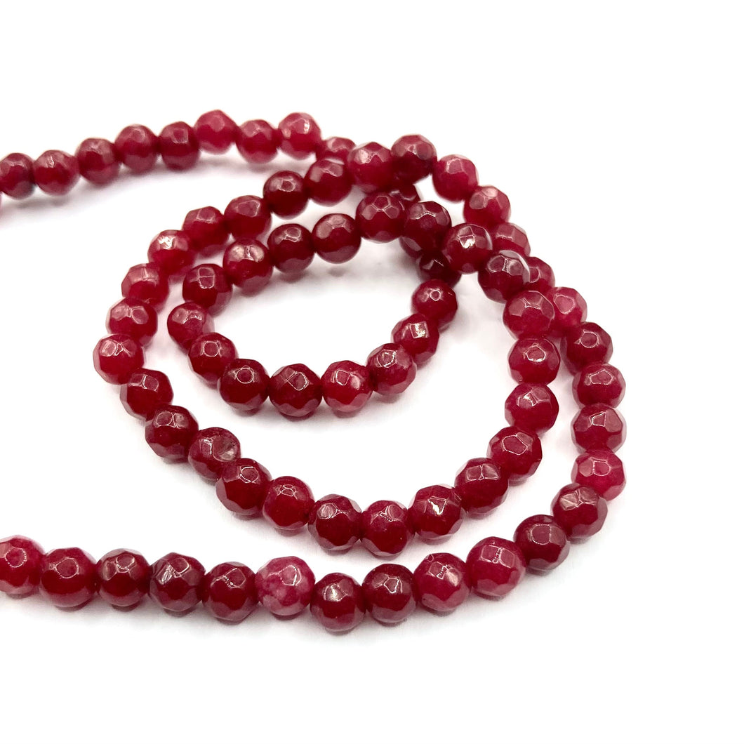AGATA FACETADA | 4MM | BURDEO MATTE