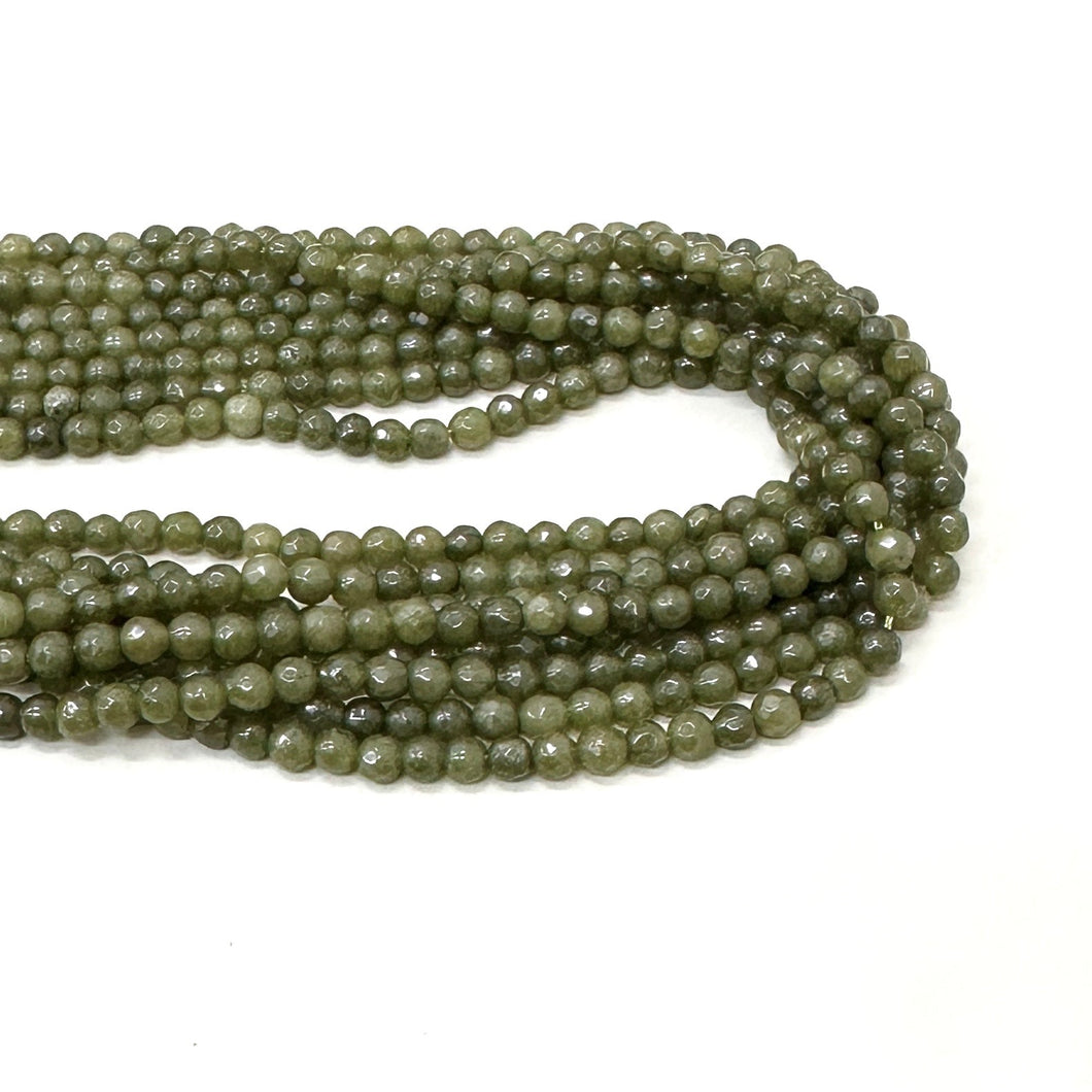 AGATA FACETADA | 4MM | VERDE MUSGO OPACO