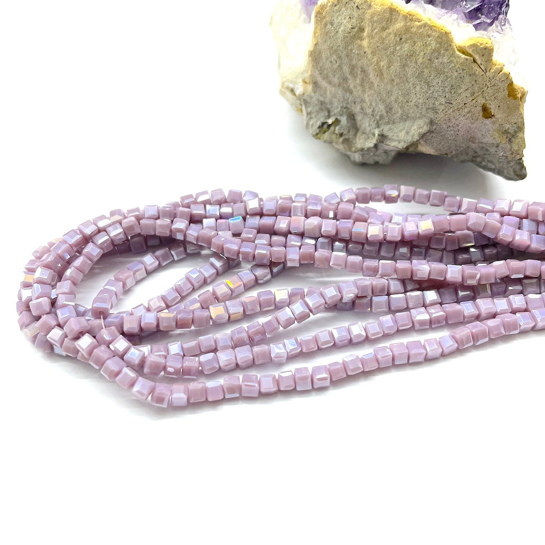 CRISTAL CUADRADO | 3X3MM | LILA TORNASOL