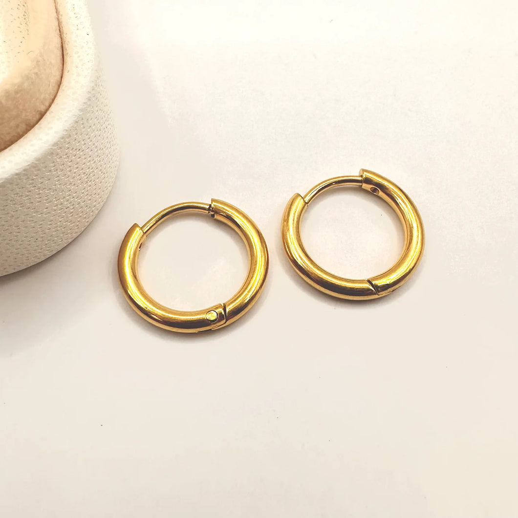 BASE DE ARO |  ARGOLLA | ACERO DORADO | 12MM