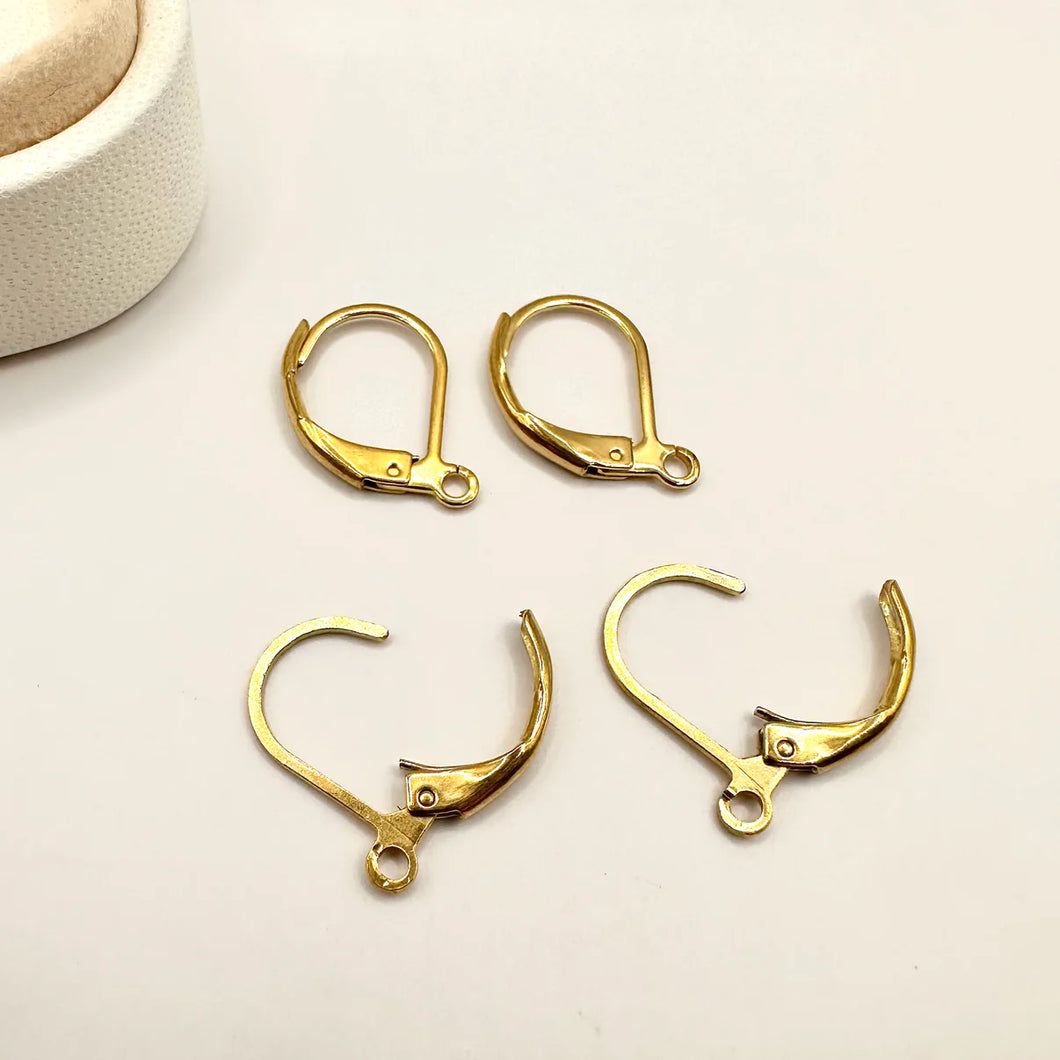 ACCESORIOS ACERO | GANCHO DE ARO CERRADO | DORADO | 4 PARES