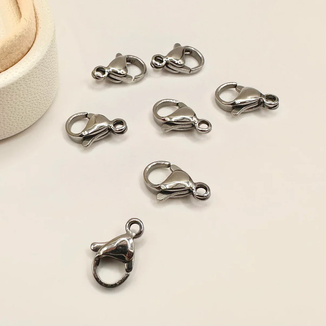 ACCESORIOS ACERO | BROCHE MOSQUETON | 10MM | 4 UNDS