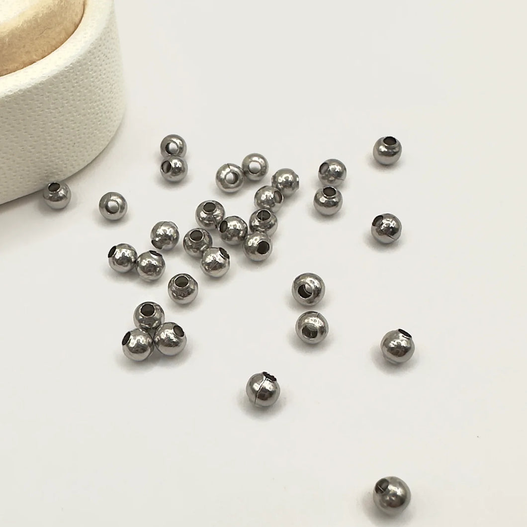 ACCESORIOS ACERO | BOLITAS | 2MM | 100 UNDS