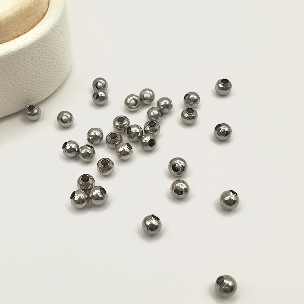 ACCESORIOS ACERO | BOLITAS | 2.5MM | 100 UNDS