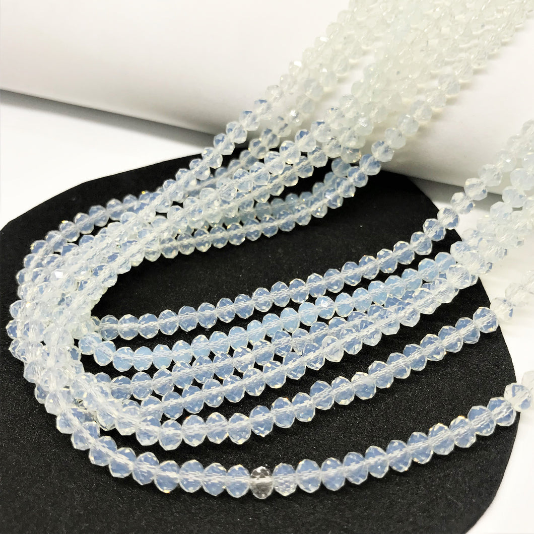 Cristal Chato | 4mm | Blanco opalo opalescente 2