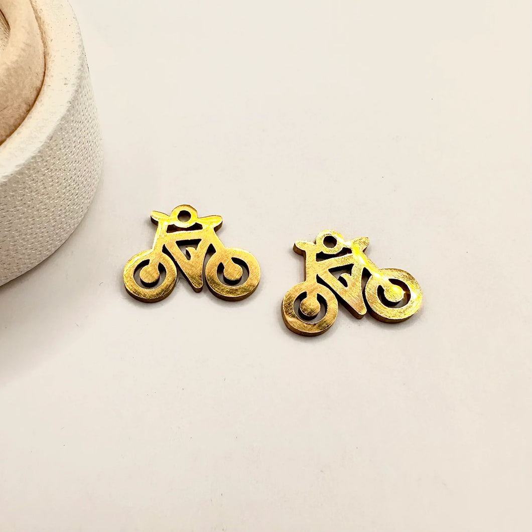 COLGANTE CHICO DE ACERO | DORADO | BICICLETA | 4 UNIDADES