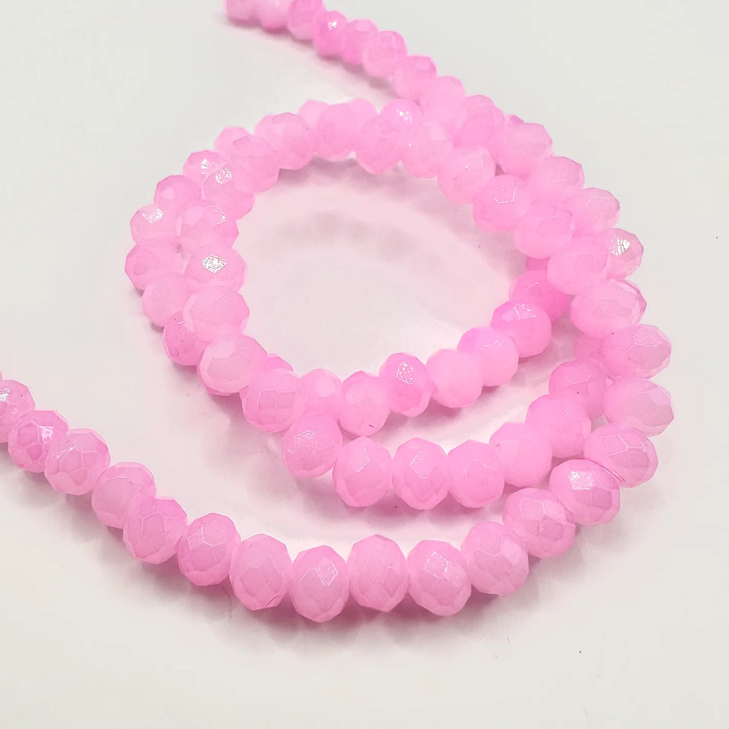 Cristal chato | 6mm | Rosado malva opalescente 22