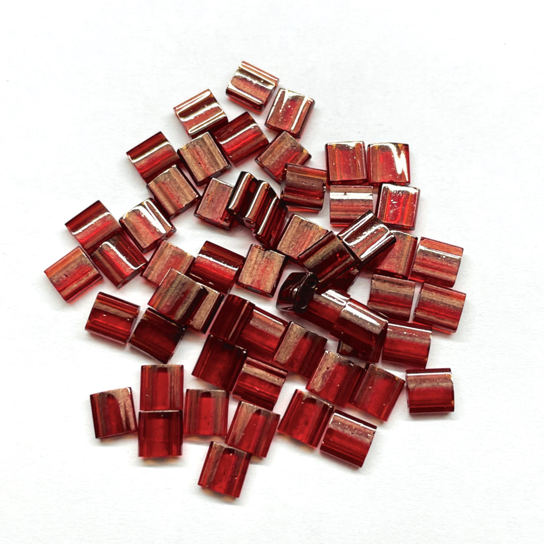 TILA MIYUKI | 5 GRAMOS | 5X5MM | BURDEO TRASLUCIDO | C4-32