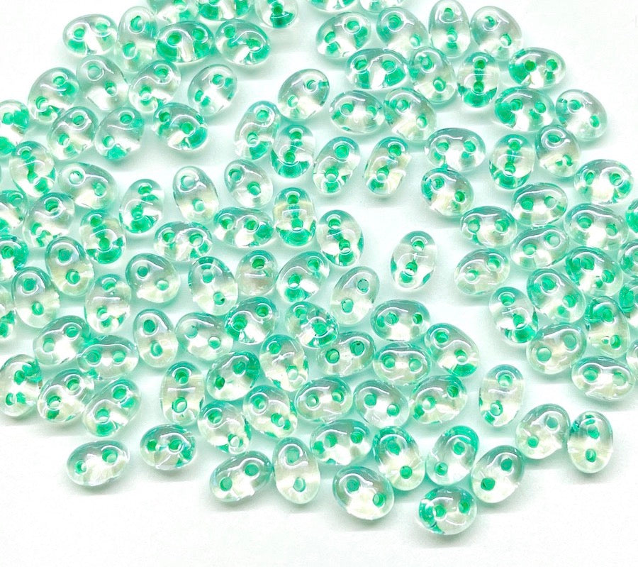 TWINS SUPERDUO | PRECIOSA | 20GRS | 5X4MM | VERDE MENTA TRASLUCIDO | C1-10