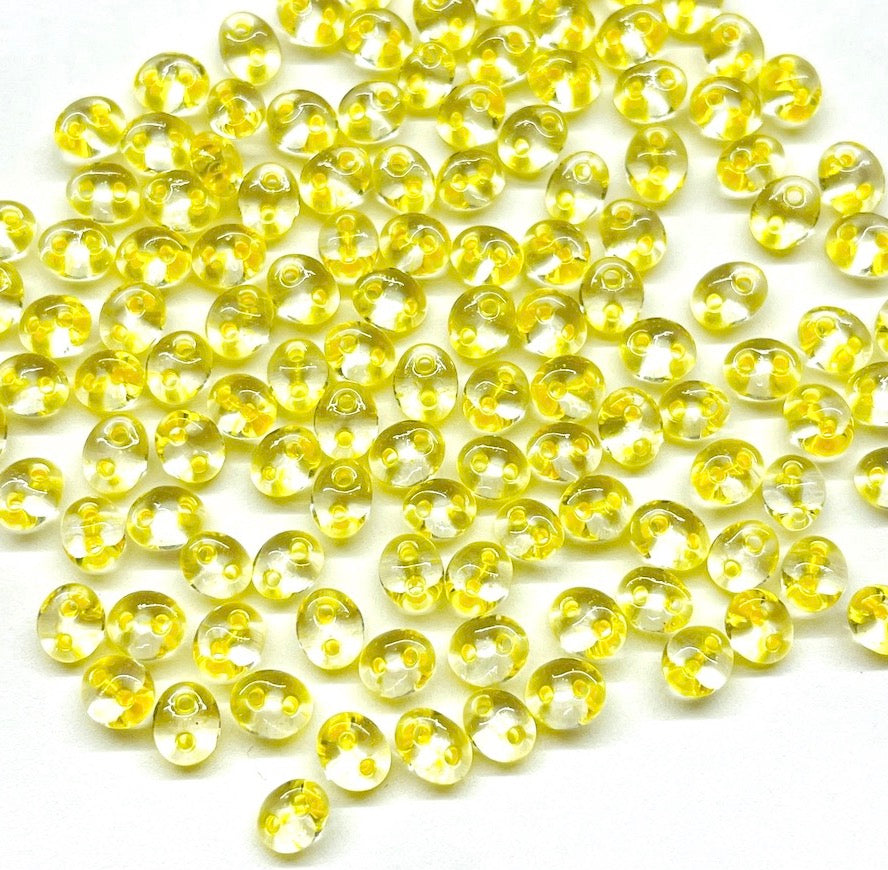 TWINS SUPERDUO | PRECIOSA | 20GRS | 5X4MM | AMARILLO TRASLUCIDO | C1-9
