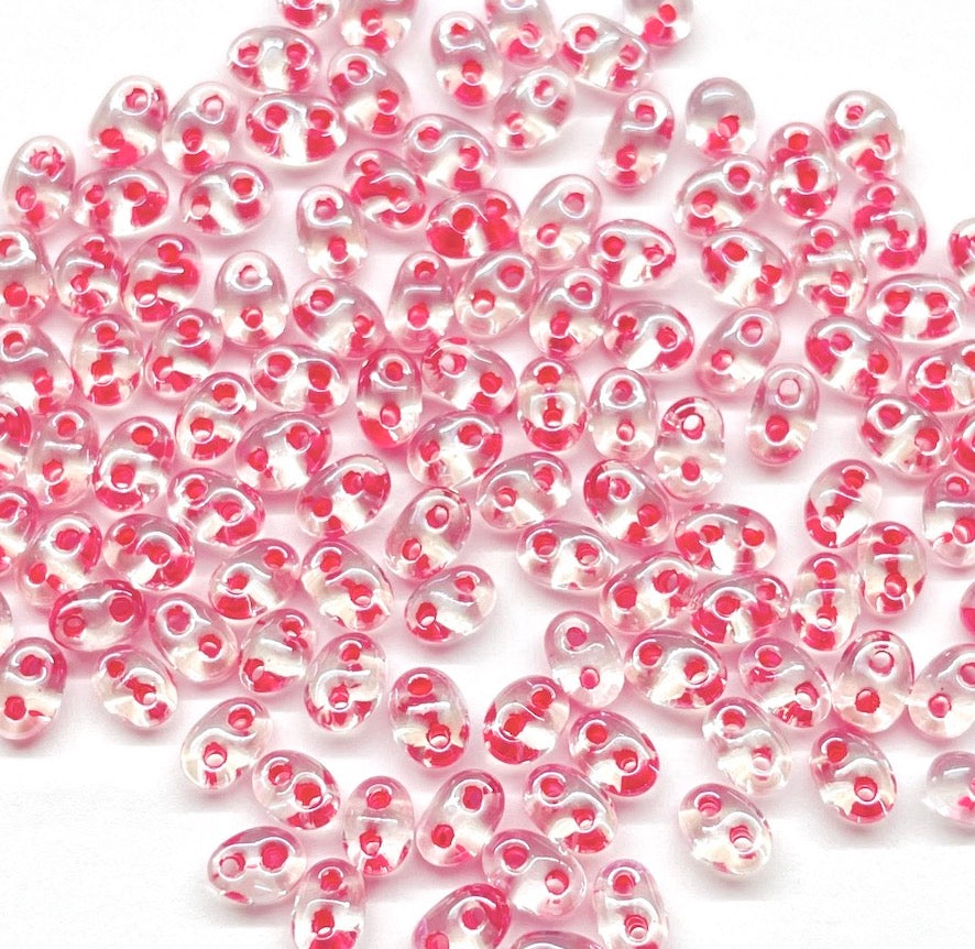 TWINS SUPERDUO | PRECIOSA | 20GRS | 5X4MM | ROSADO TRASLUCIDO | C2-12