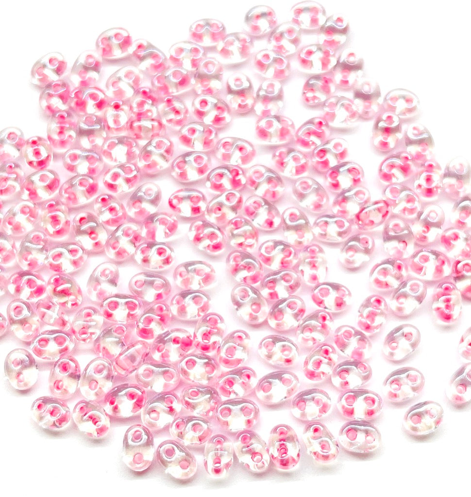 TWINS SUPERDUO | PRECIOSA | 20GRS | 5X4MM | ROSADO CLARO TRASLUCIDO | C2-13