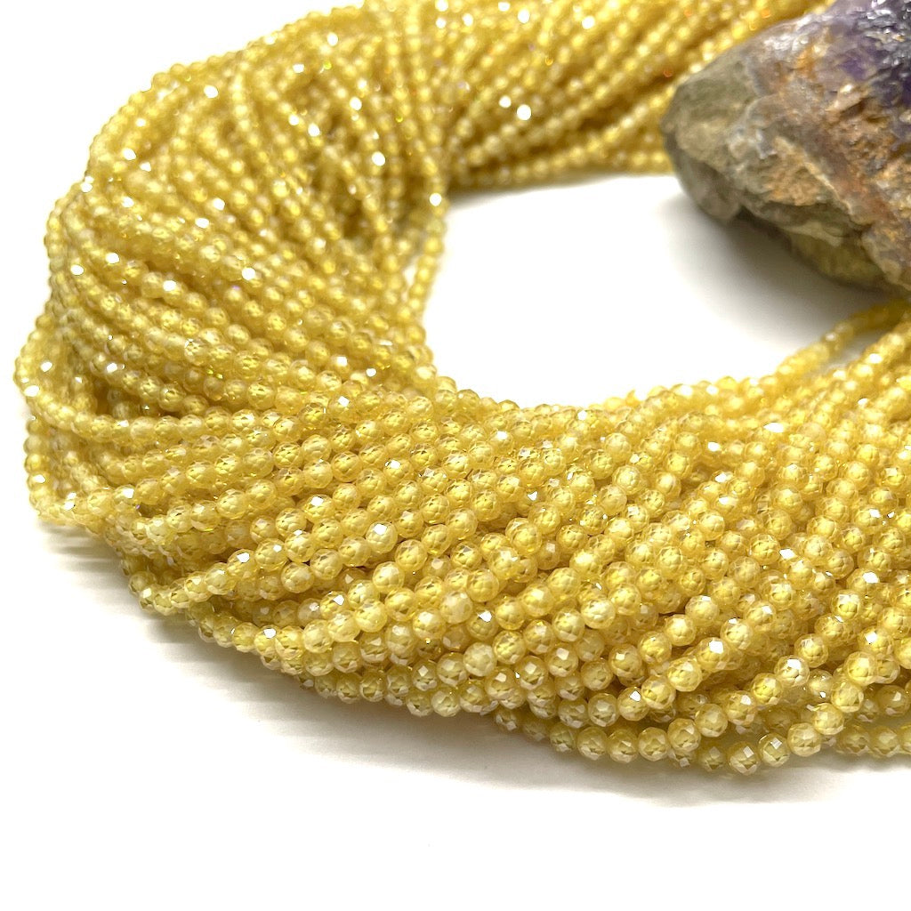 PIEDRAS NATURALES | MINI FACETADA | CIRCONITA| AMARILLO | 2.5MM
