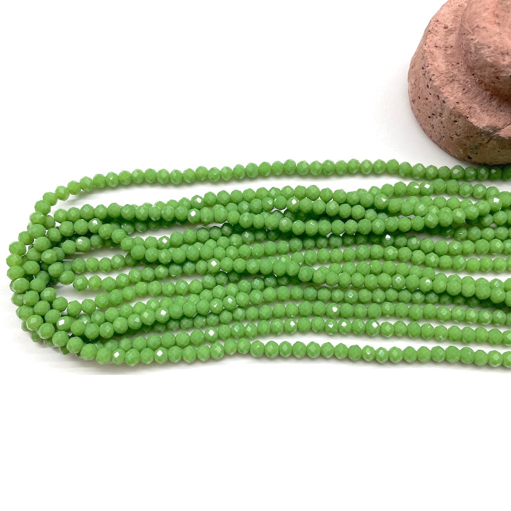 Cristal Chato | 4mm | Verde pasto matte 124